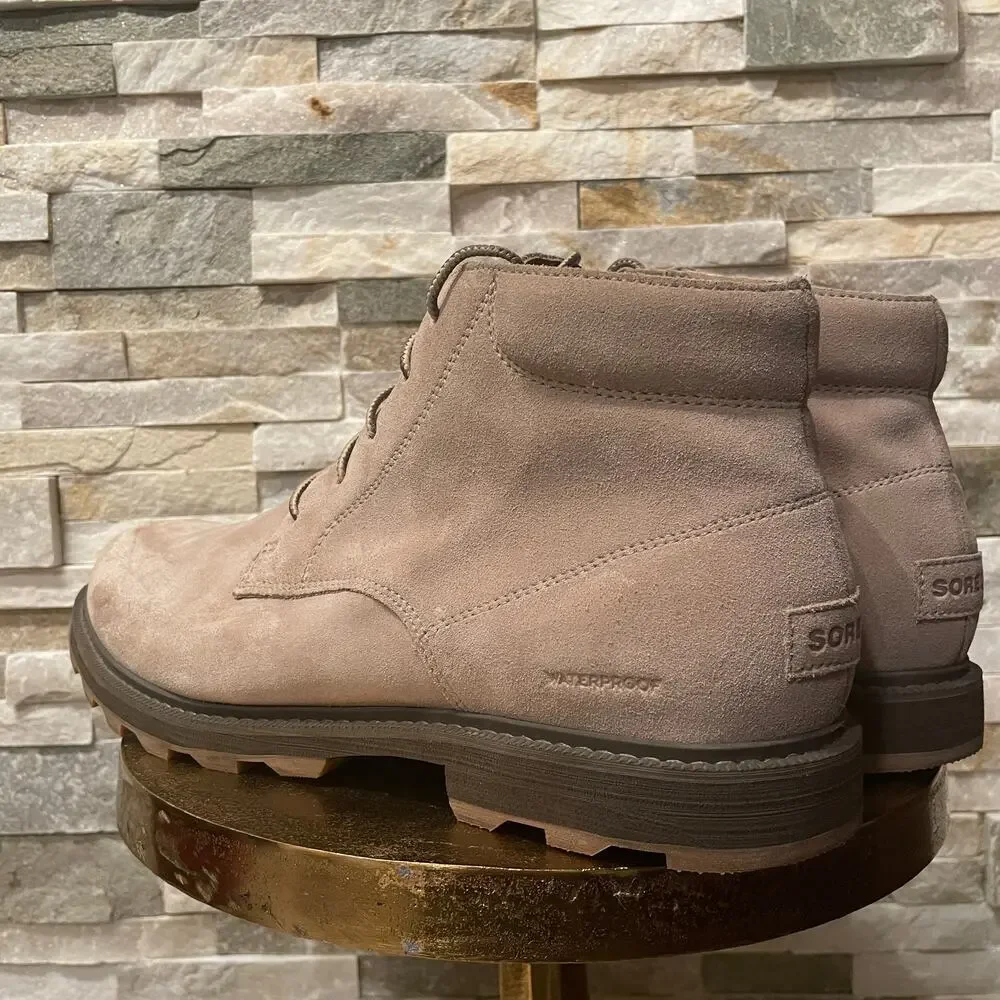 Sorel Men's 13 NM3848 Madison 2 Chukka Boots | Suede Leather, Taupe, Lug Sole